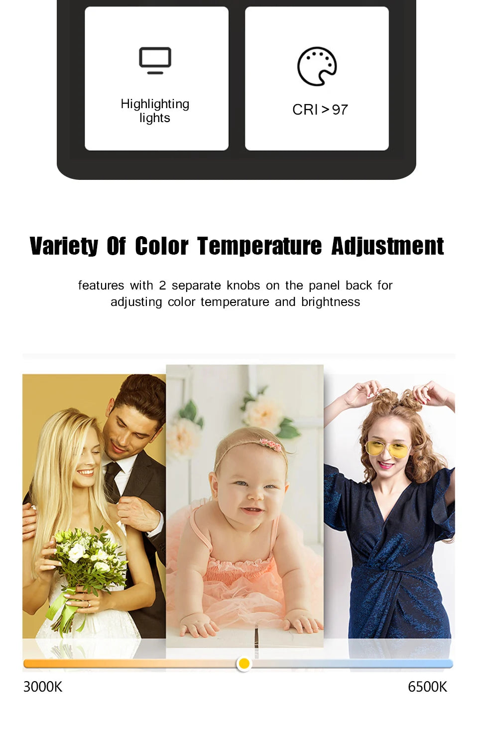 LED Video Conference Lighting with Tripod Bi-Color Selfie Light for Photo Studio Live Streaming TikTok Zoom Eye-catching Photo Studio Lamp