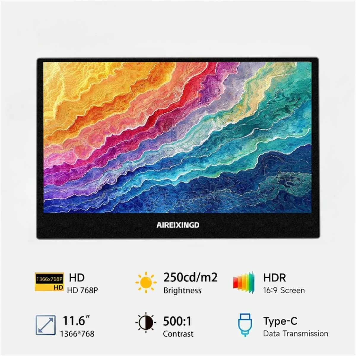 11.6 Inch Portable Monitor HDMI-Compatible Laptop second screen Gaming Extended Display For PC/Switch/PS4/Xbox/Raspberry Pi