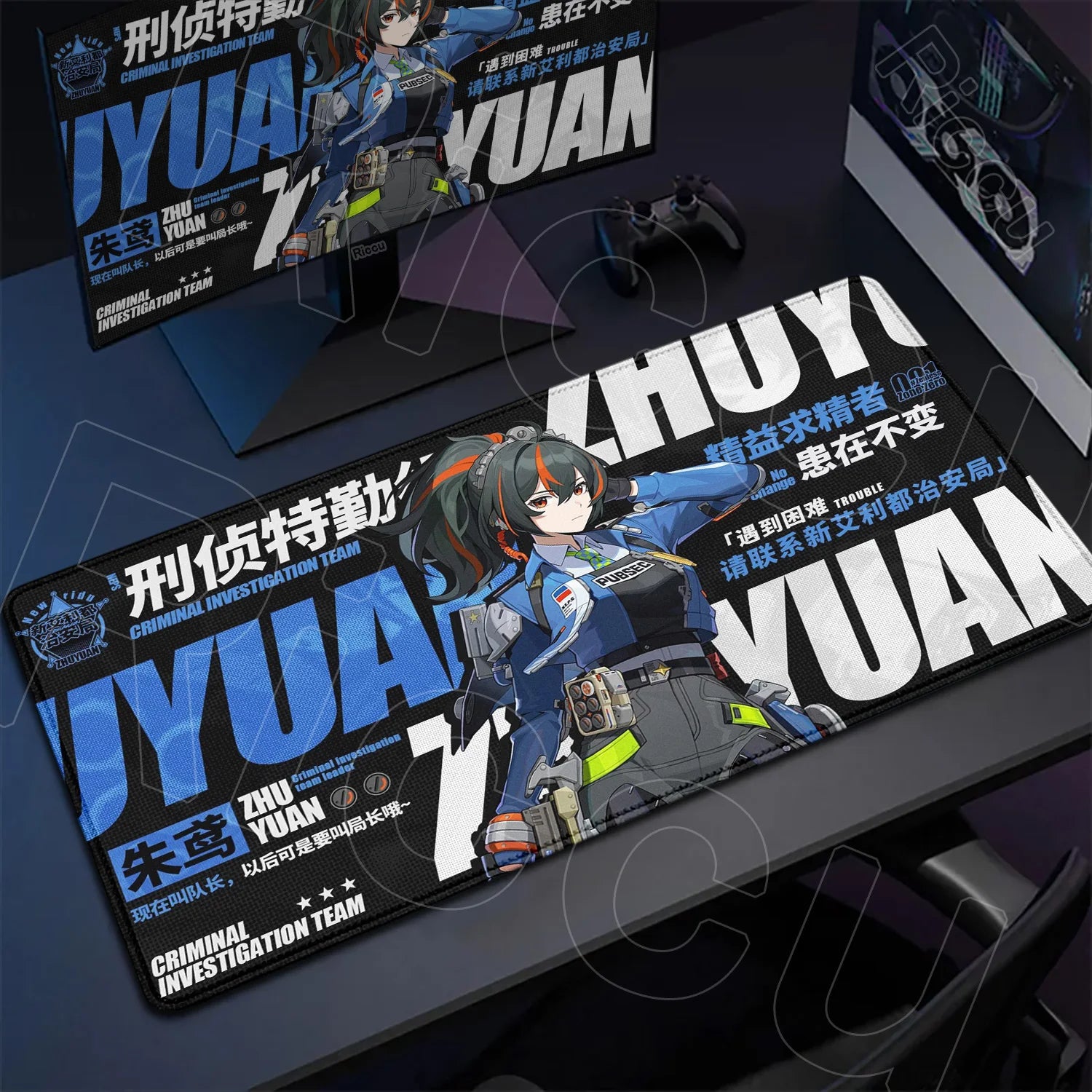 Hot Game Zenless Zone Zero New Mousepad 900x400mm Laptop Non-slip Keyboard Desk Pad XXL Anime Girl Hoshimi Miyabi Rubber Playmat