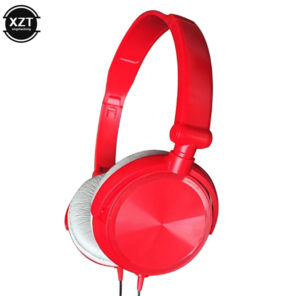 HD Sound Wired Headphones Over Ear Headsets Bass HiFi Sound Music Stereo Earphone Flexible Adjustable Headset For PC MP3 Phone