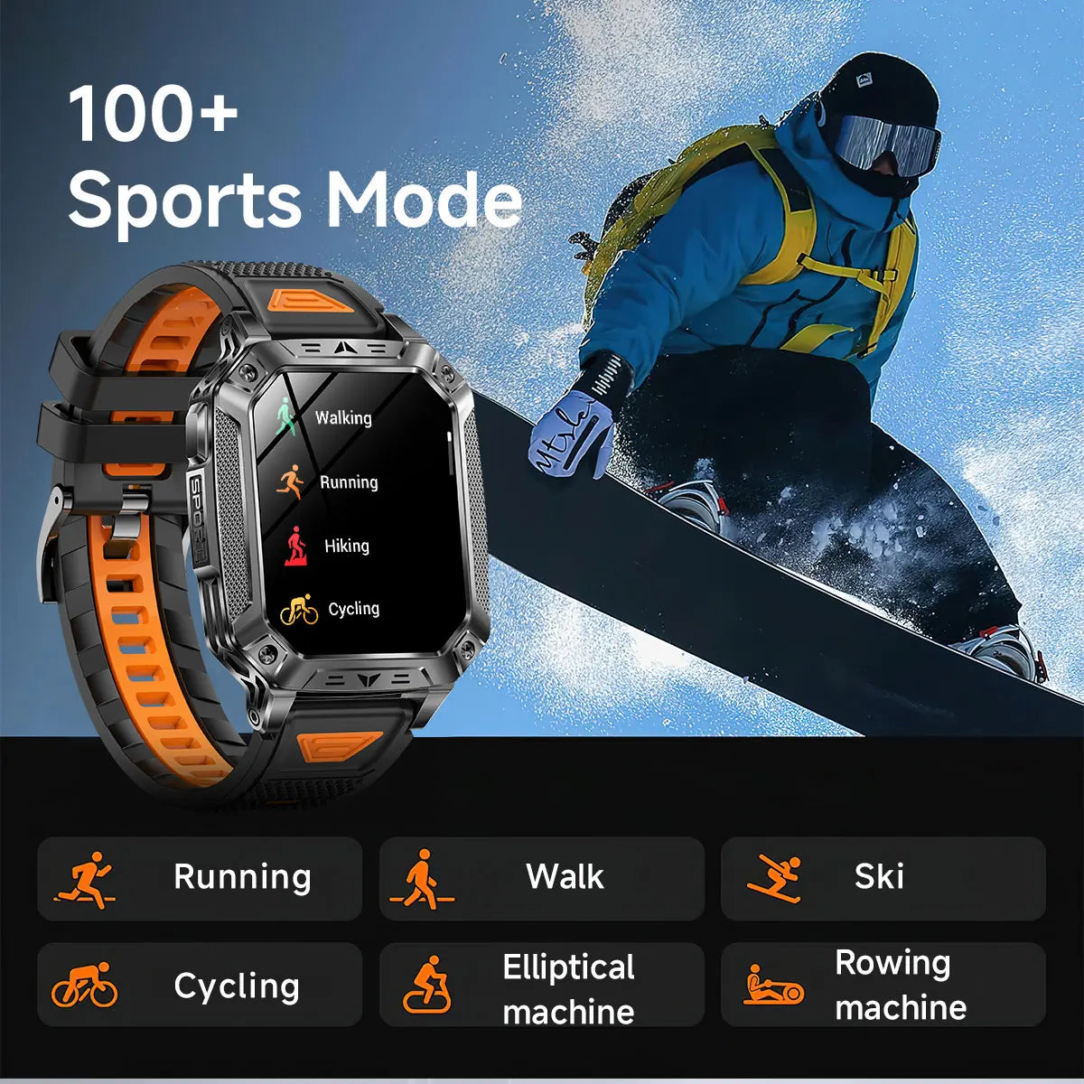TANK Ultra 2026 1400mAh Military GPS Smart Watch Men 200Day Standby Rugged Tactical Watch 10ATM Diving SOS Satellite Alert Clock