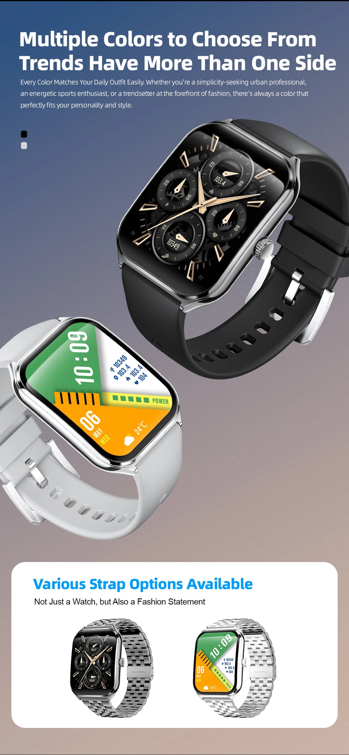 New Ultra Thin Smart Watch men 1.96