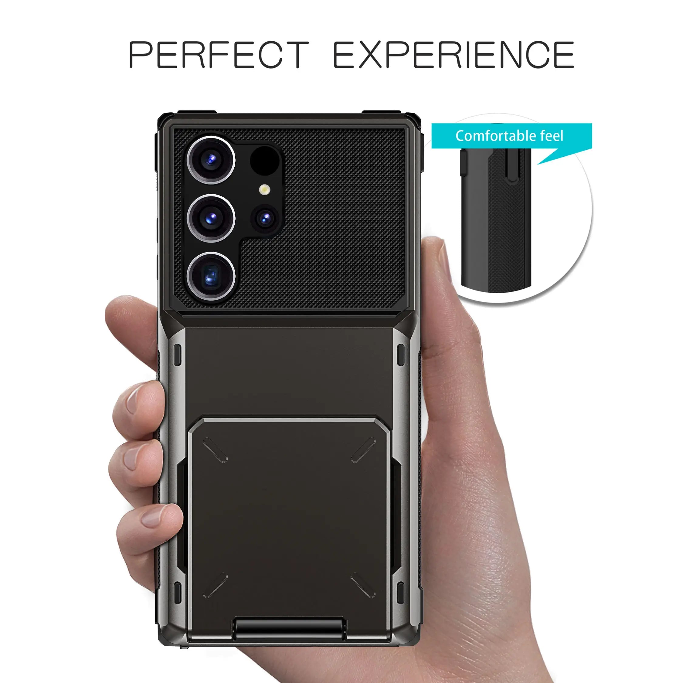 For Samsung Galaxy S25 S24 Ultra S25 S24 Plus S24 FE Wallet Case with Card Holder, Dual Layer Heavy Duty Shockproof Phone Cover