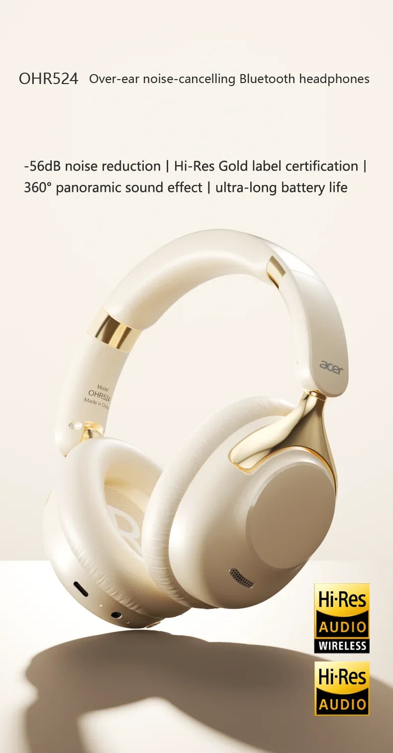 Acer ANC Wireless Bluetooth Headphones OHR524 360° Surround Sound Headsets Gamer Sports Earphones Noise Reduction with HD Mic