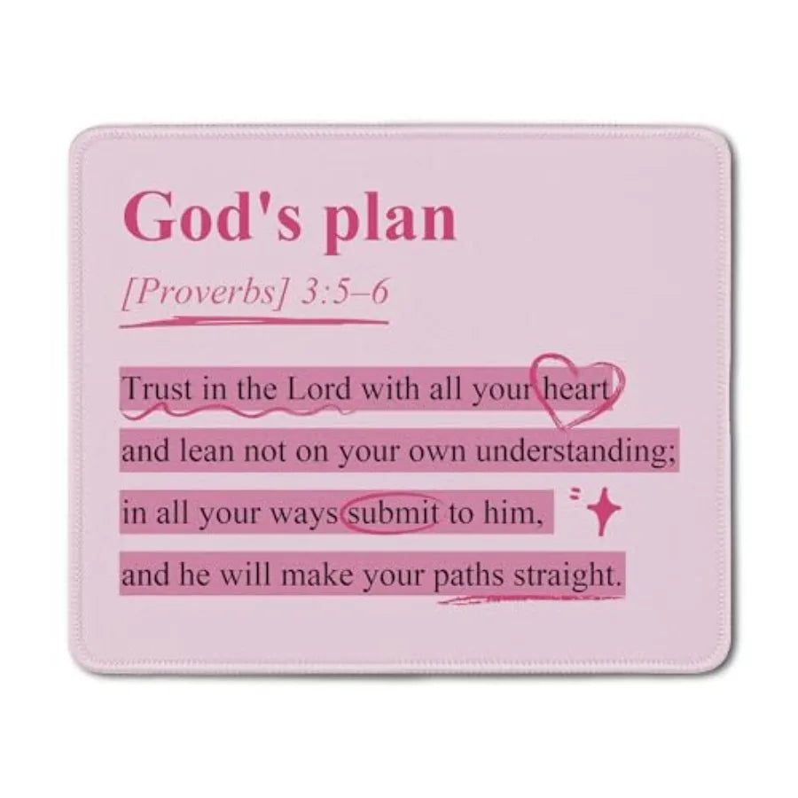 Watercolor Forest Christian Mouse Pad, Psalm 46:1Bible Verse Mouse Pads Mousepad for Desk Home Office Dorm Computers Laptop, Re