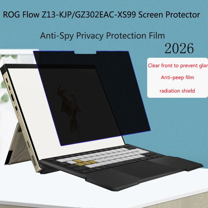 For 2026 ROG Flow Z13-KJP laptop screen protector 13.4 inch GZ302EAC-XS99 keyboard film anti-radiation privacy anti-peep film