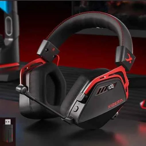 XIBERIA K03S Pro Wireless Gaming Headset 2.4G Low Latency 7.1 Surround Sound Headphones with Detachable Mic & Long Battery Life