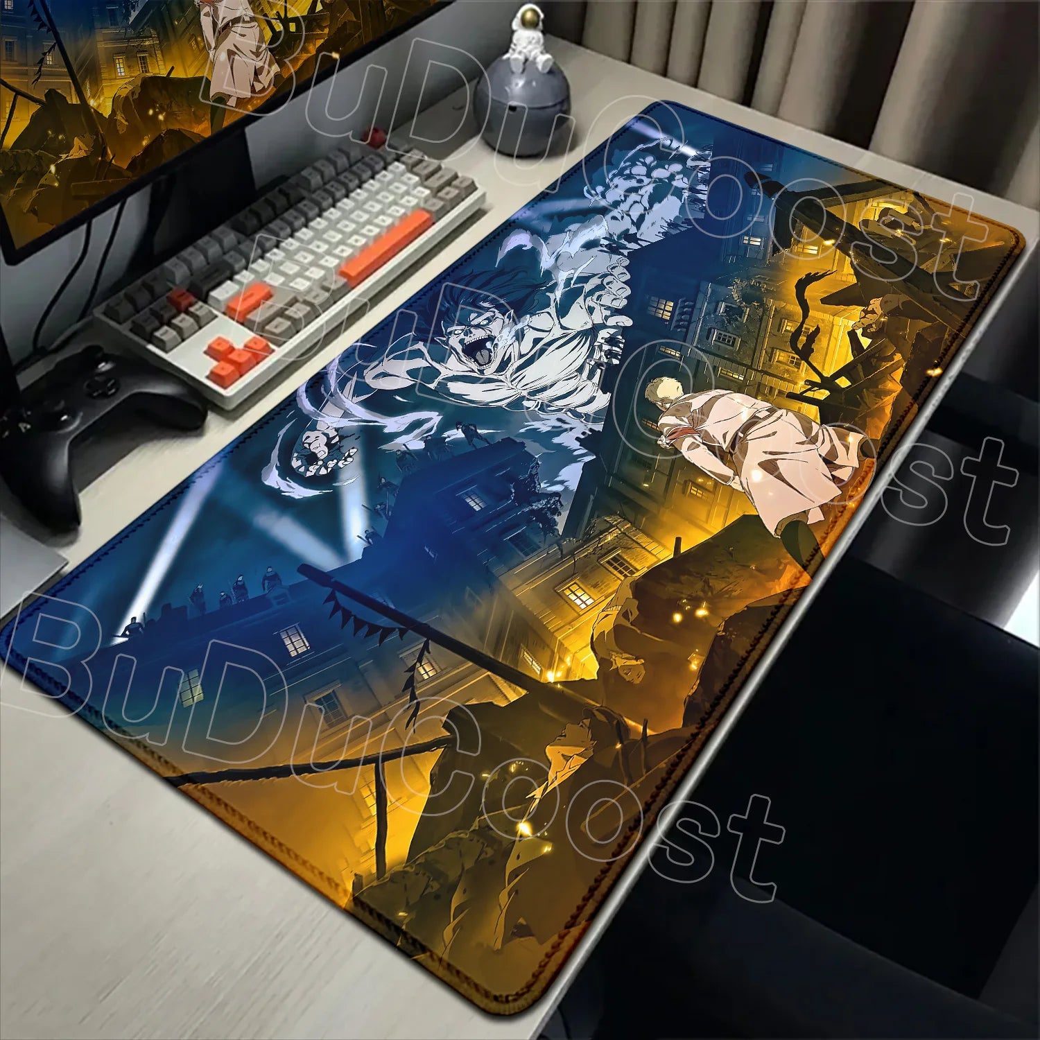 New Mousepad Anime Attack on Titan Mouse Pad Gaming Accessories PC Keyboard Large Rubber Non-slip Desk Mat Computer Table Carpet