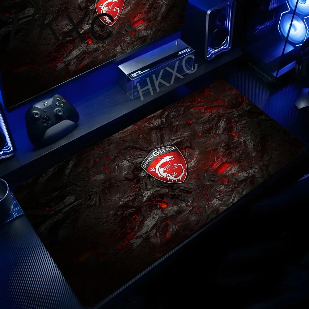 MSI Table Mat Mouse Pad Desk Mouse Pad Cute HD Desk Pads Extended Gaming Keyboard Mats Large XXL Gamer Mousepad 90x40
