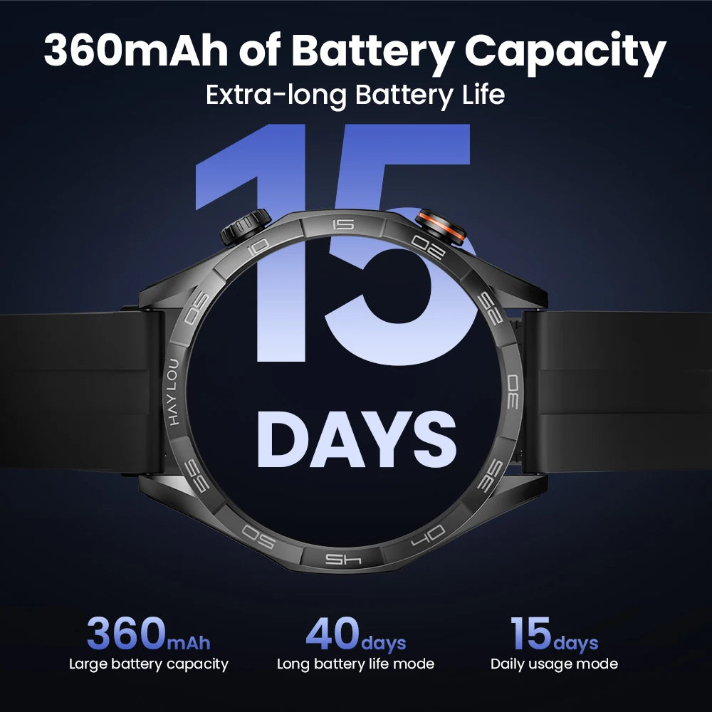 HAYLOU Solar 5 Smartwatch 1.58'' AMOLED Display 60Hz Refresh Rate 24H Health Monitoring Voice Calling 100+ Sports Modes Black/Silver