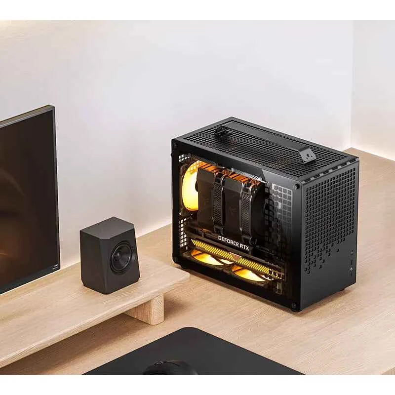 Jonsbo Z20 MATX ATX PC Case Chassis 20L Detachable Handle Case Support 240mm AIO Cooler Type-C Black Desktop Small Compact Case