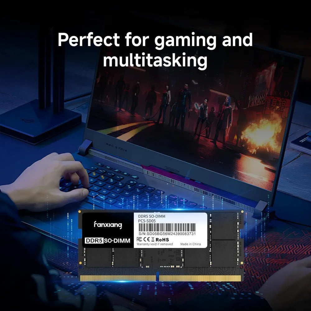 Garden Furniture SODIMM DDR5 4800MHz RAM 64GB Kit (2 x 32GB),CL40 1.1V SODIMM 262 Pin Laptop Memory Module Ram