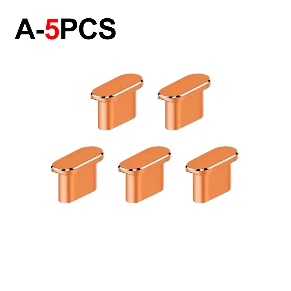 1-5Pcs Metal USB Type C Dust Plug for iPhone 17 Pro Max Air 17PM Mobile Phone Type-C Charging Port Protector Cover Cap Stopper