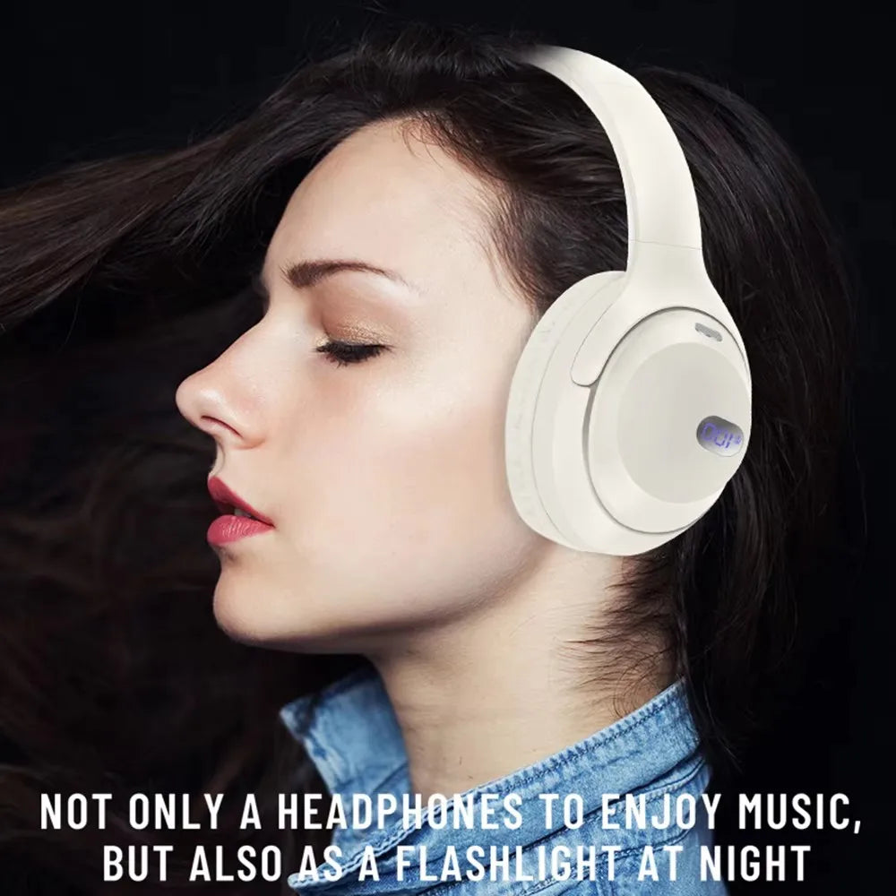 BT5.3 Wireless Headphones with LED Display: Long Battery Life & Multi - Mode Compatibility
