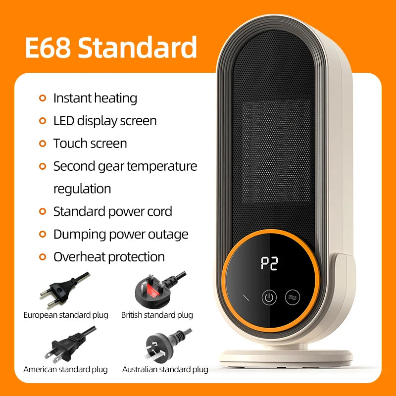 1200W Electric Heater Portable Fan Heaters 220V Room Heater Home Office Desktop Heaters Warmer Machine For Winter Warmer