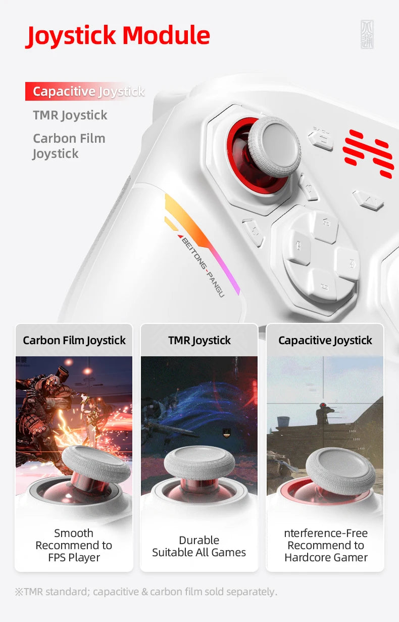 BEITONG PanGu Gamepad Customizable Modular Controller Wireless Bluetooth Gaming Controller for PC/NS2/Mobile/Steam