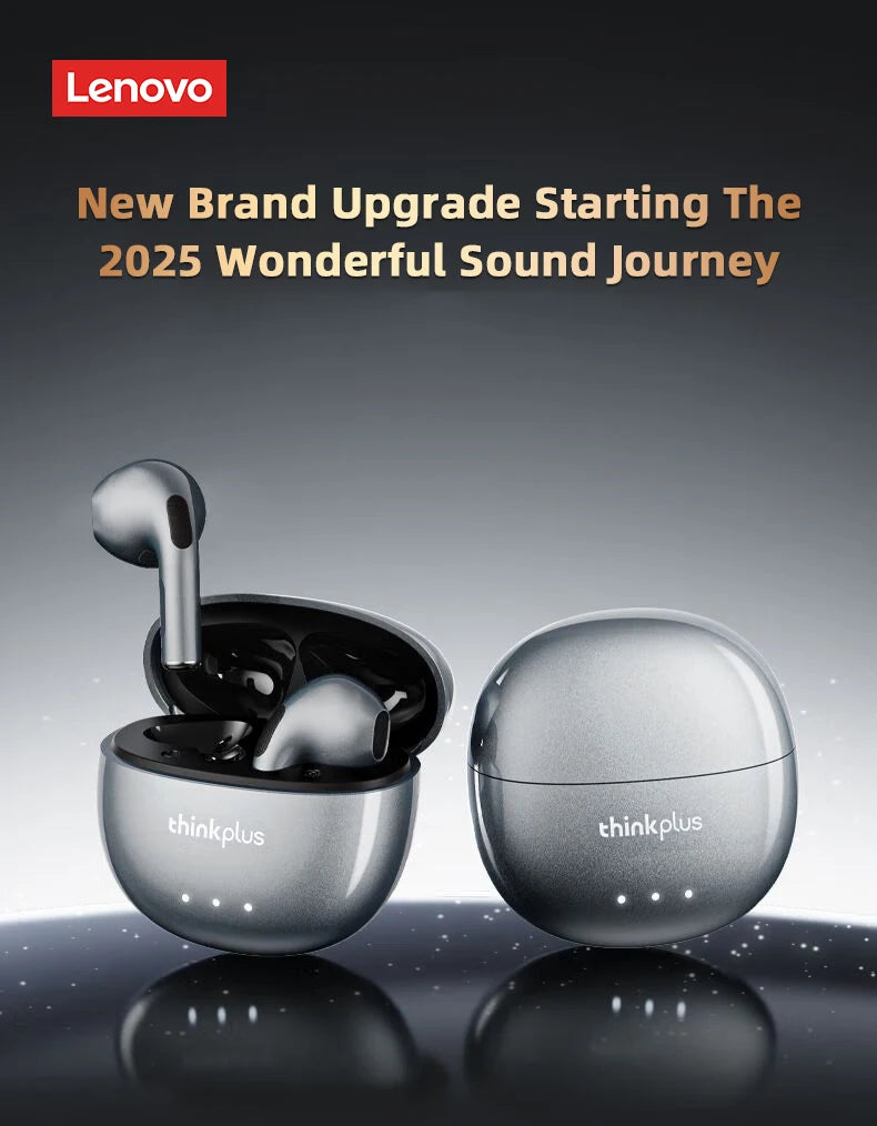 Lenovo LP2 Pro Bluetooth 5.4 Earbuds Semi-In Ear Clear Call HIFI Sound Quality Wireless Earphones Lightweight Comfort Headphones