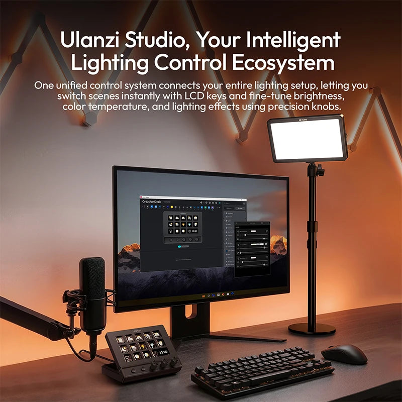 Ulanzi D200X All-in-One Creative Deck Desktop Control Hub for Video Photo Post-Processing Console Ecosystem Smart Lighting