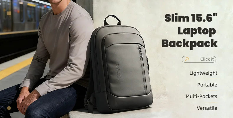 Heroic Knight Laptop Work Backpack Slim Men Waterproof Multifunctional 15.6