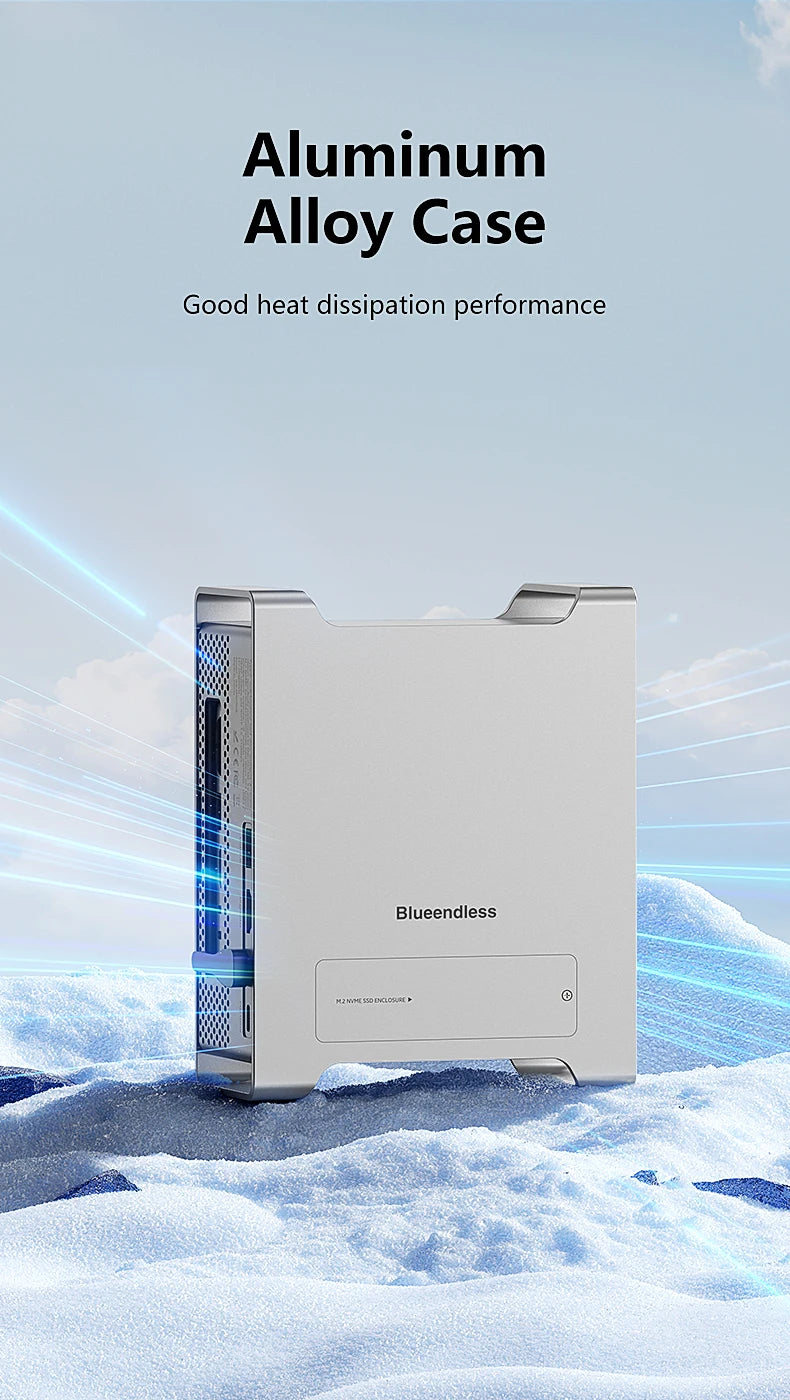 Blueendless ssd docking For 2024 MAC Mini M4/M4 Pro Stand with M.2 NVMe SSD enclosure 4K/60HZ HDMI-Com SD4.0 TF4.0 10Gbps C HUB
