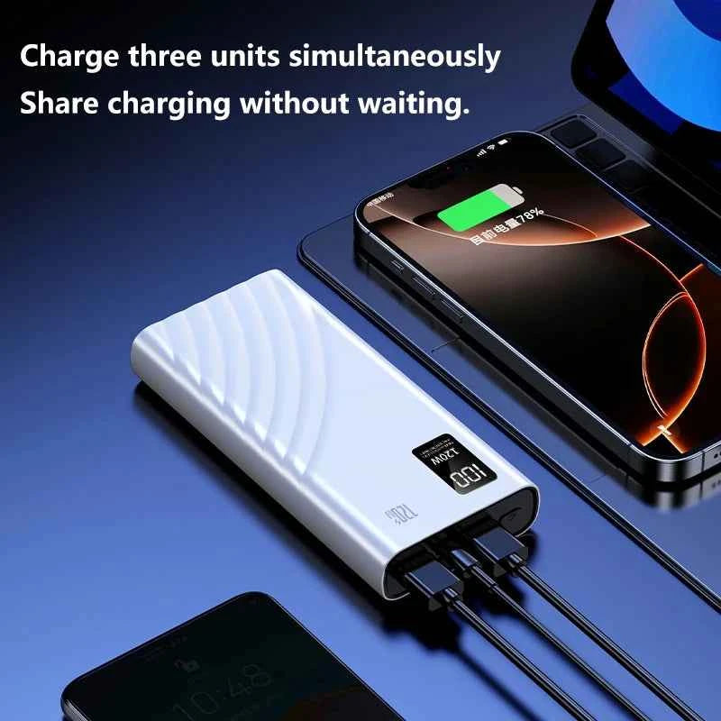 2025 New CCC Certified 20000mAh 74Wh 120W טעינה מהירה Type C Digital Display Magnetic Power Bank for iOS Android
