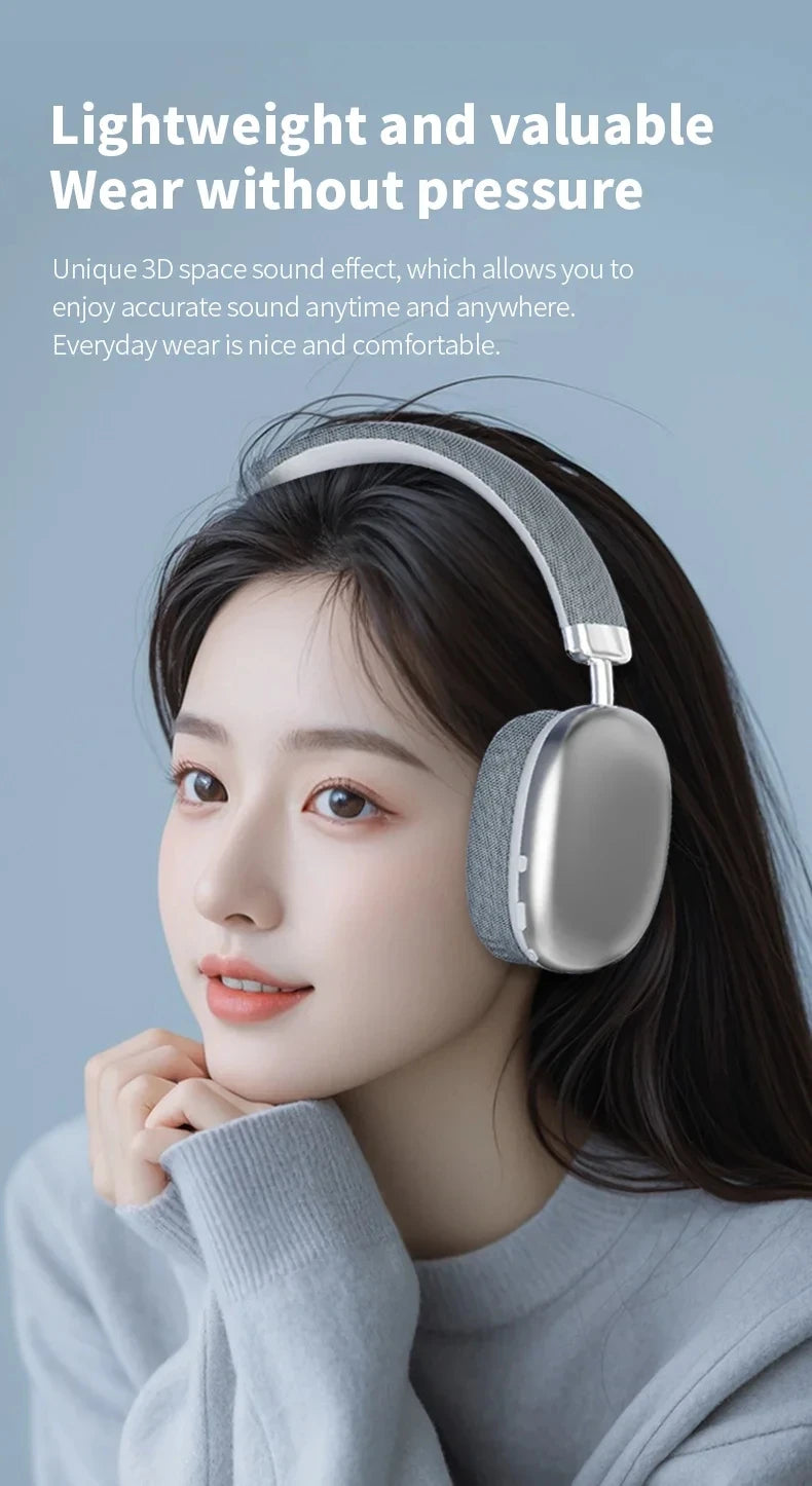 2026 Bluetooth Over Ear Headphones Wireless, HiFi Stereo Sound, 12 Hours Playtime, Dual Device Pairing, Foldable Noise Isolating Gaming Headset B36 Wireless Bluetooth 5.3 Headphones