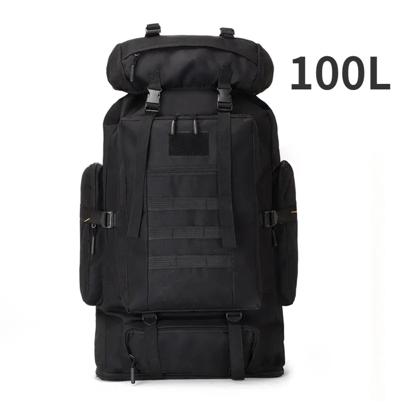 80L/100L  Mountaineering Bag Climb Bag Tactical Backpacks Large Backpack Outdoors Hiking Camping Travel Bags