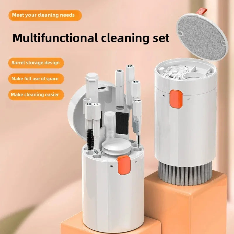 21-in-1 Electric Vacuuming Computer Multi-function Cleaning Brush Kit Camera Headset Keyboard Cleaning Supplies (with detergent)