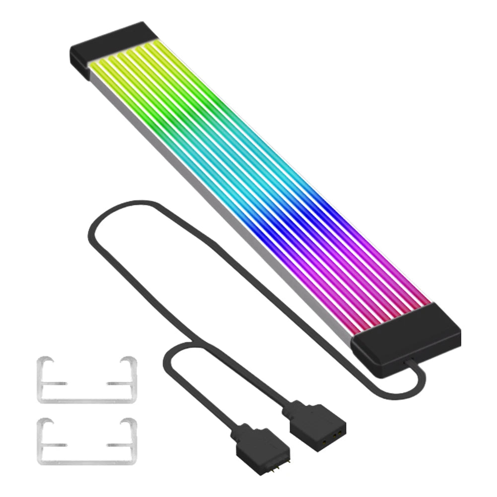5V 3Pin ARGB Sync PC Cables 8Pin 24Pin PSU RGB Cable Extensions Flexible LED Strip Light DIY Kit for Computer Power Supply