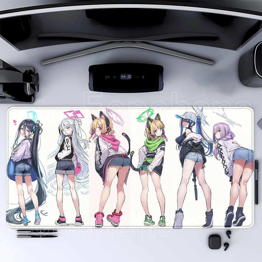 HD printing Tendō Kei Blue Archive Gaming Mousepad 400x900mm Anime girl key Mouse Pad PC Keyboard Office accessories XXL DeskMat