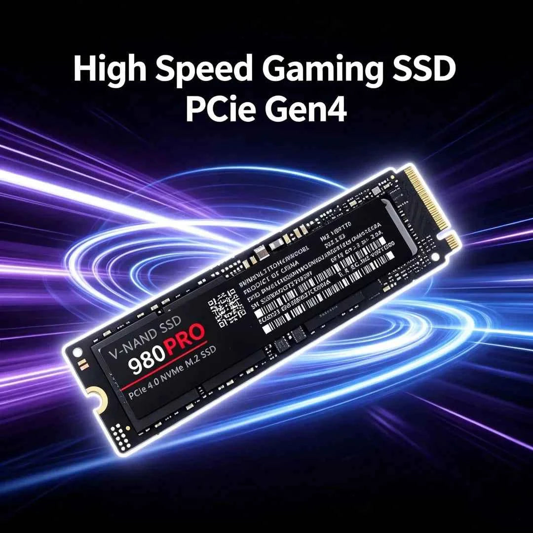 980 Pro M2 2280 NVMe High Speed SSD Hard Disk 1/2/4TB Option, High Read Write Speed Solid State Drive Perfect for PS5 Gaming Mac