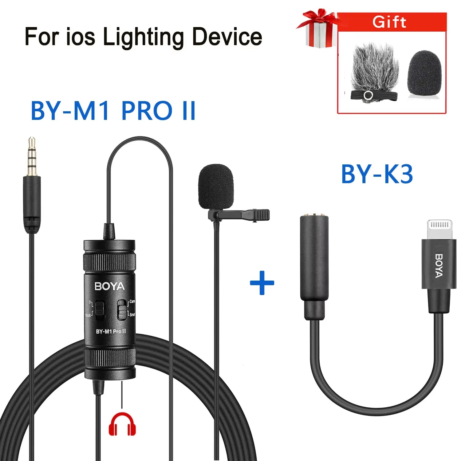 BOYA BY-M1 Condenser Lavalier Lapel Clip-on Microphone 3.5mm TRRS 6M Mic For PC iphone DSLR Camera YouTube Recording Streaming - WinSupport Tech