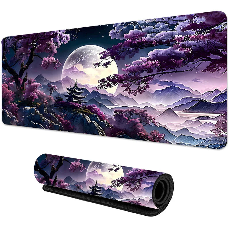 Sakura Scenery Mouse Pad Large Anti-Slip Rubber Gaming MousePad Durable Desk Pad Thick Seam Edge Suitable for Office and Gaming - WinSupport Tech