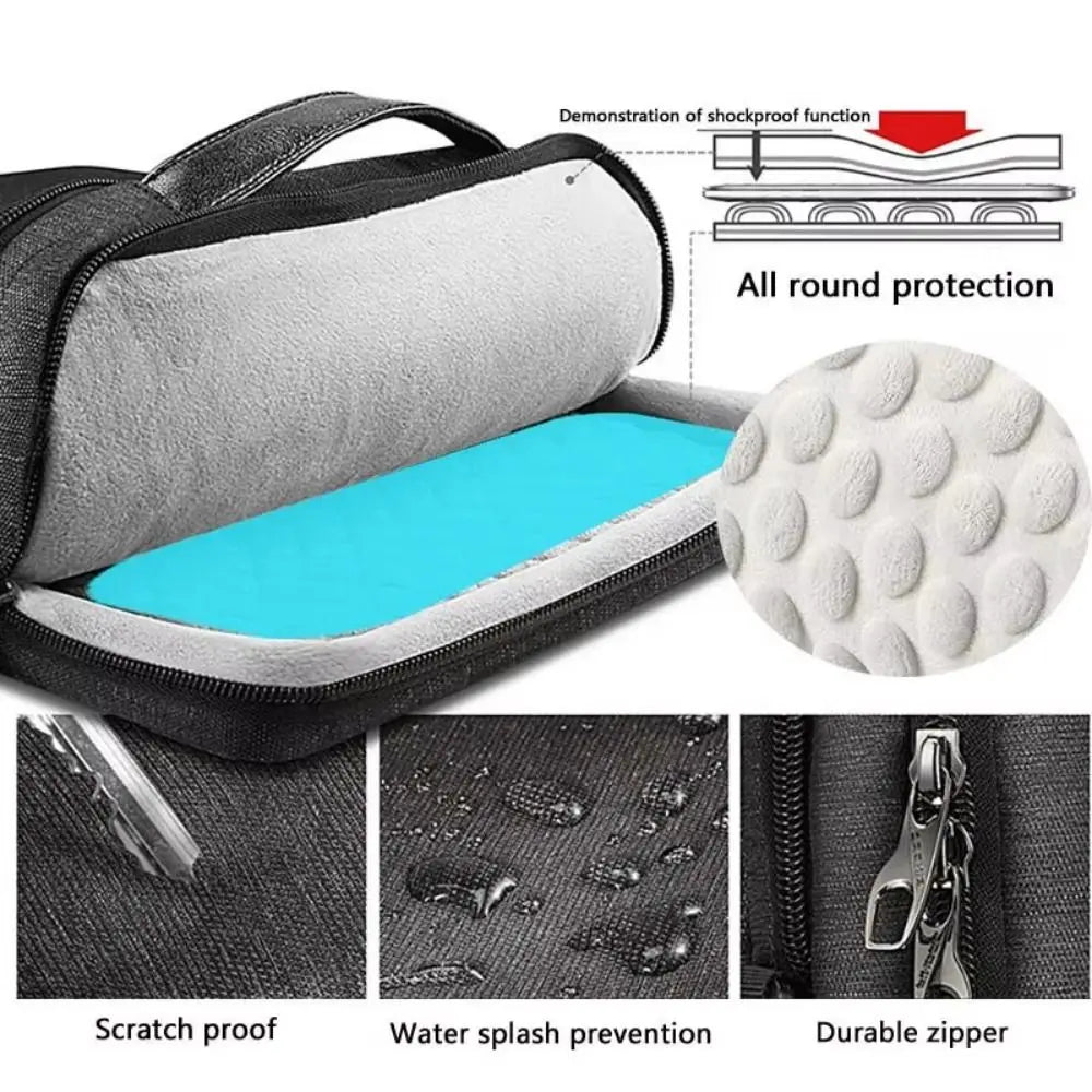 Universal 13.3-15.4 inch Laptop Shoulder Bag Large Capacity Shockproof Tablet Sleeve Portable Handle Carrying Case