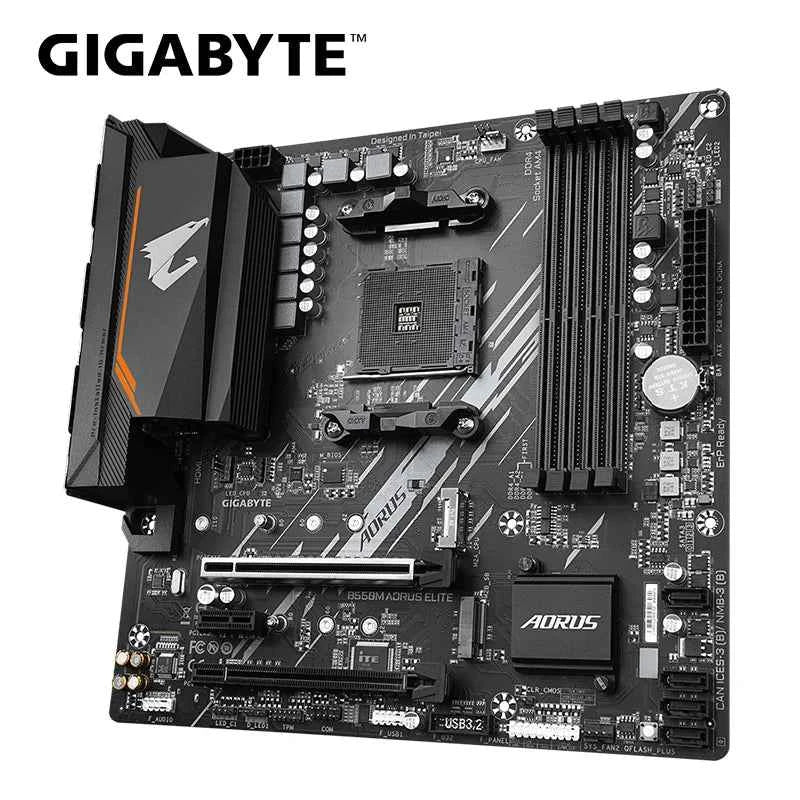 GIGABYTE B550M AORUS ELITE Motherboard Micro-ATX Socket AM4 For Ryzen 5000 4000 3000 Series CPU Dual Channel DDR4 SATA3 M.2