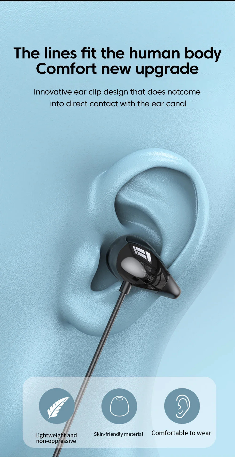Type C Over-ear Wired Headphones With 3.5mm Ear Clips Non-inferior Earphones Wireless Control With Microphone Limited Editio