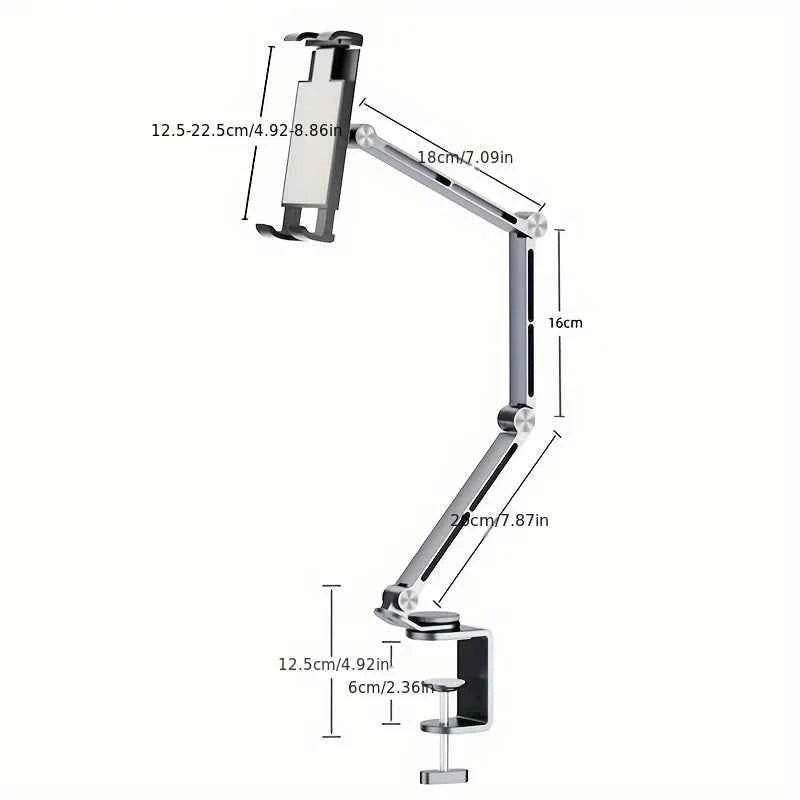 Aluminum alloy turntable stand, mechanical arm, universal cantilever, universal metal desktop computer stand, iPad