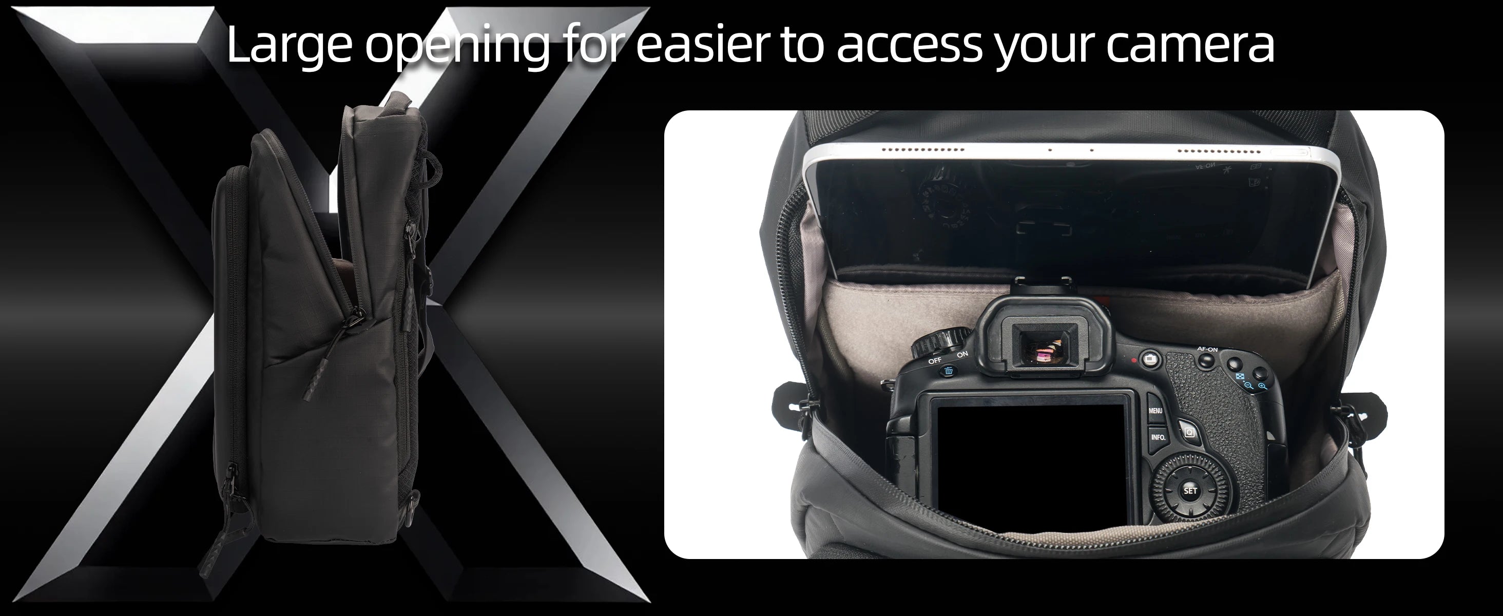 Besnfoto Waterproof Hardshell Camera Backpack for Sony A7 II/III/IV/R/V & Canon R100/R50 | DSLR SLR Mirrorless