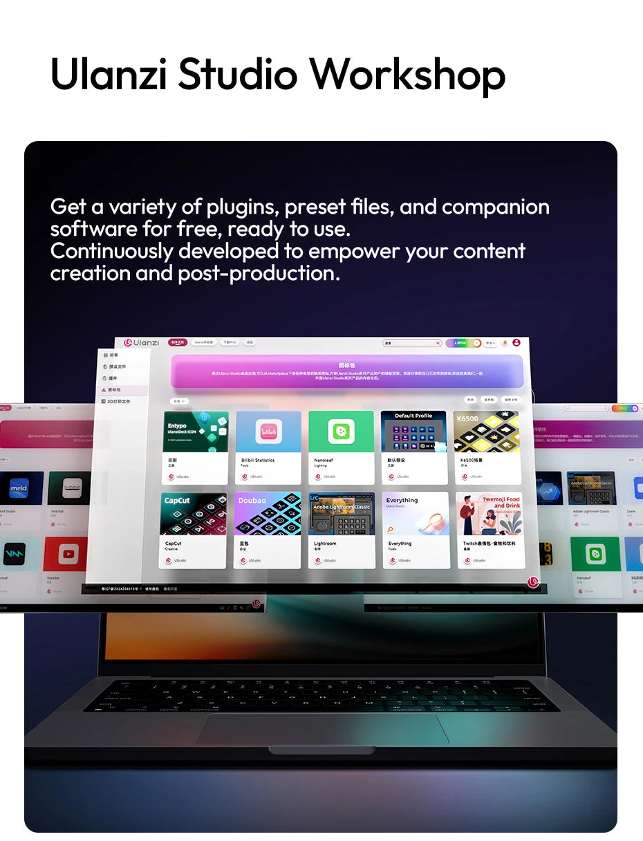 Ulanzi D100H Dial Creative Controller Wireless Buletooth for Video Photo Editing Dial Intelligent Studio RGB Keypad Controller