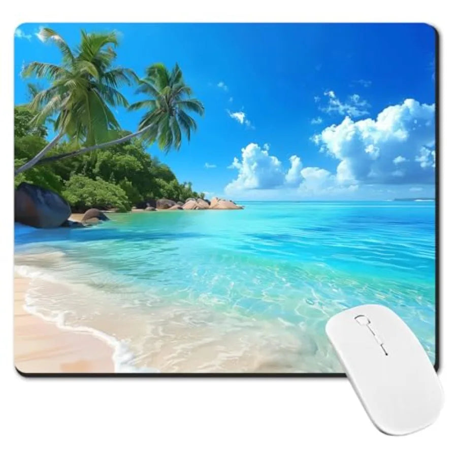 Mouse Pad, Snowy Moutain Scenery Patterned Mouse Pad Non-Slip Rubber Base Mousepad Waterproof Gaming Mice Pad for Computers Lap