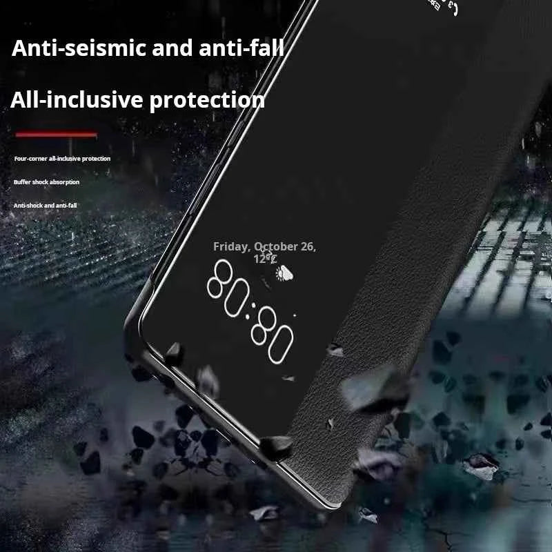 View Windows Case for Samsung Galaxy S26 S25 S24 S23 S22 S21 S20 Note 20 Ultra Plus PU Leather Smart Flip Shockproof Cover Shell