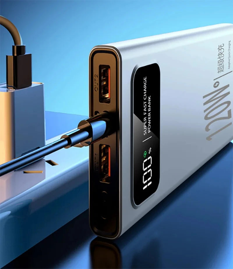 2026 CCC Certified 200000mAh 740Wh 120W Super Fast Charging Power Bank LED Digital Display Long Lasting for iOS Android Laptops
