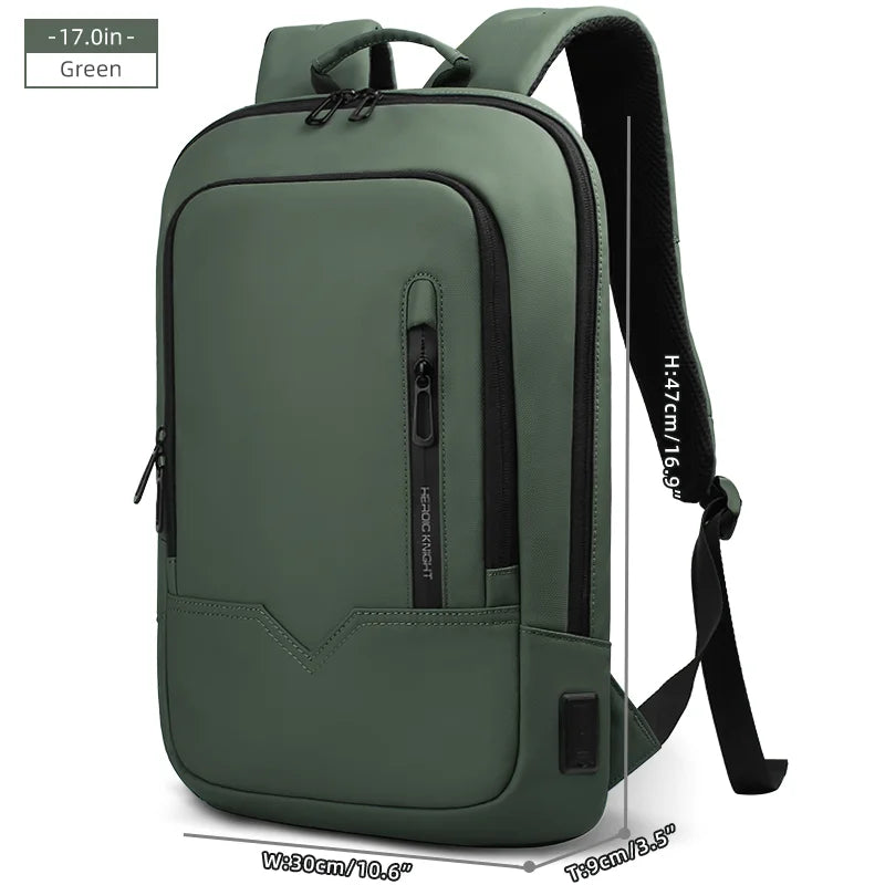 Heroic Knight Backpack Men Multifunction Business Waterproof Slim Laptop Backpack Fashion 15.6