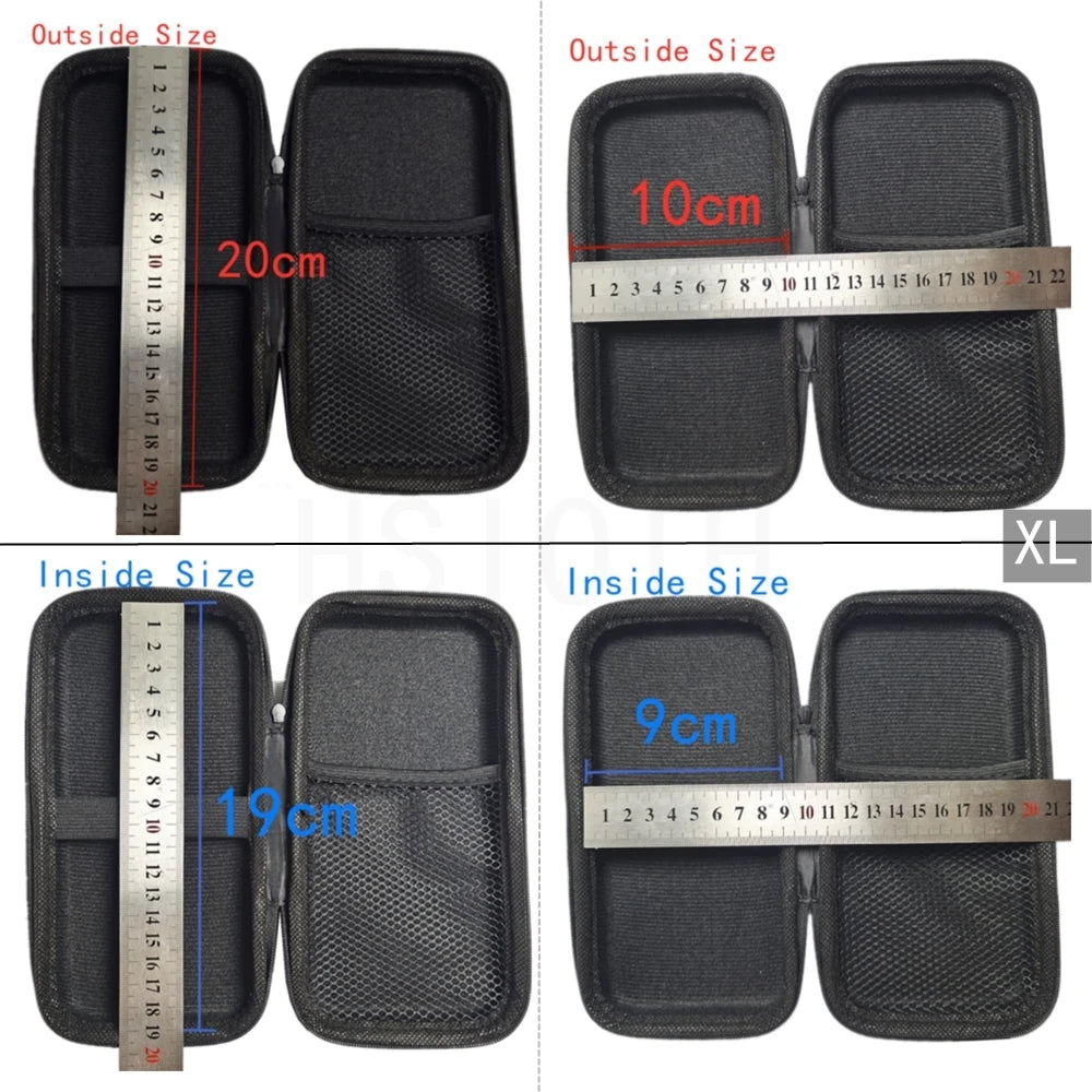Digital Multimeter Bag Tool Bag Black For Headphone Bag Shockproof Bag EVA Box Case Earphone Carbon Fiber Texture Storage Bags
