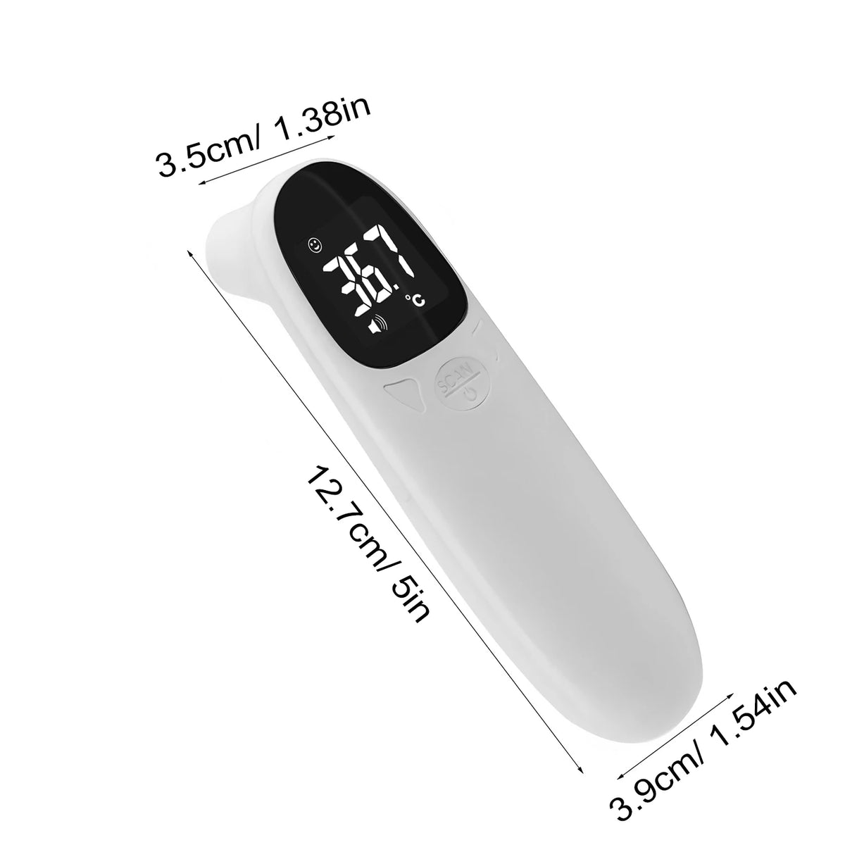 LCD Display Infrared Forehead Thermometer Fast Measure ℃/℉ IR Body Thermometer for PET Fever Detection