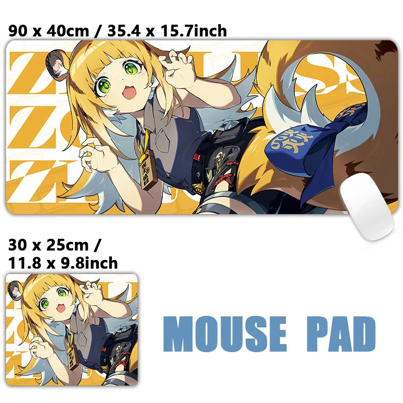 ZZZ Gaming Hoshimi Miyabi Ye Shunguang Mouse Pad Evelyn Ellen Zenless Zone Zero Keyboard Desk Mats XXL Anime Girls Mousepad