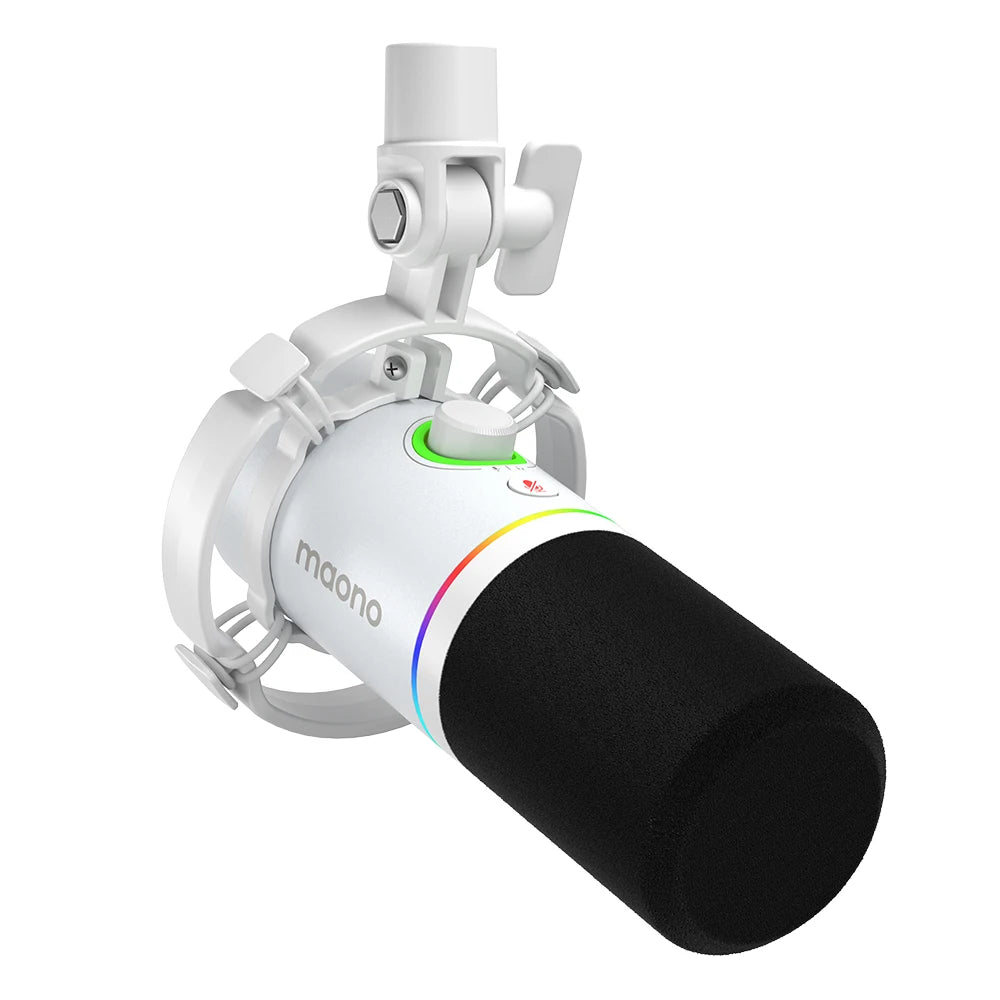 Maono XLR\USB Dynamic Microphone For Gaming Recording Streaming Youtube Metal Mic With Software Tap-to-Mute Gain Knob PD200X - WinSupport Tech