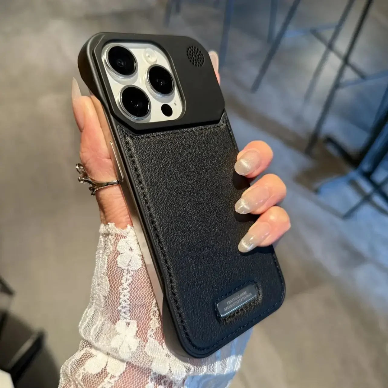 Business Aromatherapy Leather Case for iPhone 17 Air 16 15 14 Plus 13 12 11 Pro Max For Magsafe Magnetic Frameless Armor Cover
