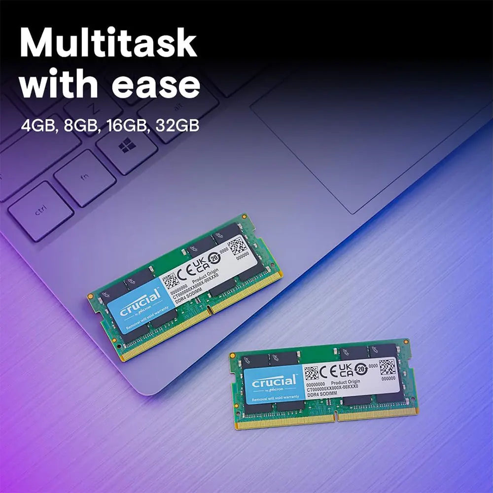 Crucial DDR4 RAM Laptop Memory PC4- For Intel & AMD