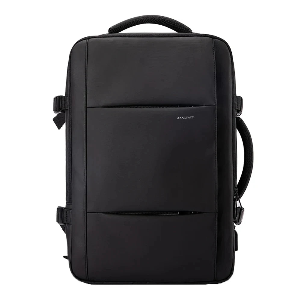 Heroic Knight Travel Laptop Backpack 15.6 Inch – Expandable Waterproof Business Backpack for Men, USB Charging Port, Large Capacity School & Work Bag